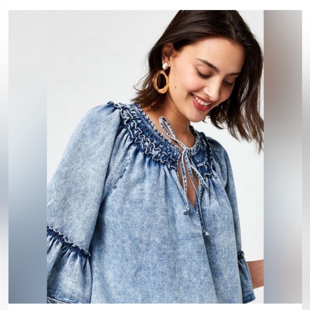 Free People Ainsley Acid Wash Top